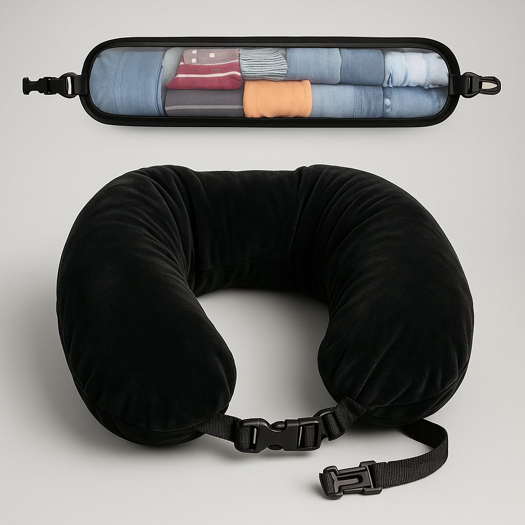 Travel Pillow With Storage Pouch