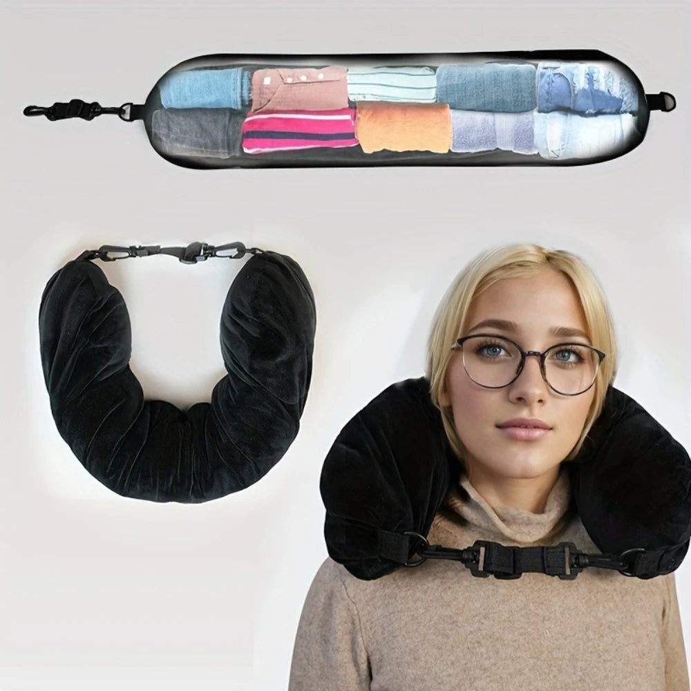 Travel Pillow With Storage Pouch