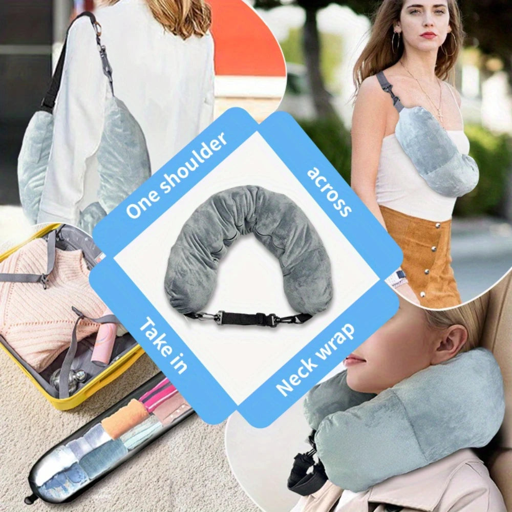 Travel Pillow With Storage Pouch